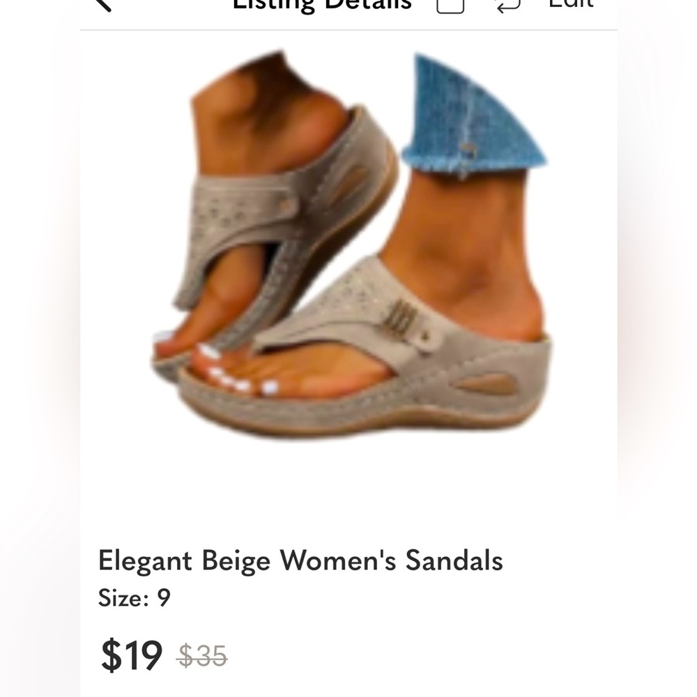 Elegant Beige Women's Sandals